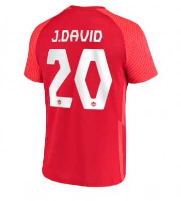 Canada Jonathan David #20 Hjemmedrakt VM 2022 Kortermet
